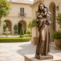 Statue de la Sainte Famille en bronze et laiton, taille réelle, à vendre