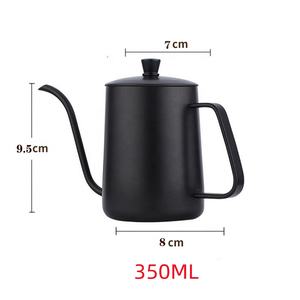 <span class=keywords><strong>Tetera</strong></span> de café hecha a mano de acero inoxidable 304, 600ml, boca larga, filtro de goteo, con tapa - Product Image 3