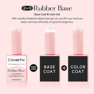 Nouveau Gel de Base en Caoutchouc 9 Couleurs 2026, Fortifiant, Soak Off, pour Salon de <span class=keywords><strong>Manucure</strong></span> et DIY à Domicile, 15ml - Product Image 4