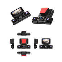 Caméra de tableau de bord 4 objectifs avec caméra de recul 1080P HD, enregistrement avant/gauche/droite et arrière, moniteur de stationnement pour véhicule