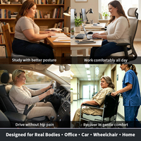 Coussin orthopédique en mousse à mémoire de forme sur mesure pour le coccyx, pour fauteuil roulant, soulagement de la pression et de la douleur pour les personnes en surpoids, pour le coccyx et la sciatique