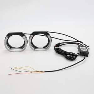 Anneaux lumineux LED multicolores en forme de U de 3 pouces RGBW 12V pour phares avant, décorations pour lentilles de projecteur - Product Image 5