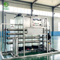 Ligne de traitement d'eau RO automatique à une seule étape, réservoir de prétraitement en acier au carbone FRP en option