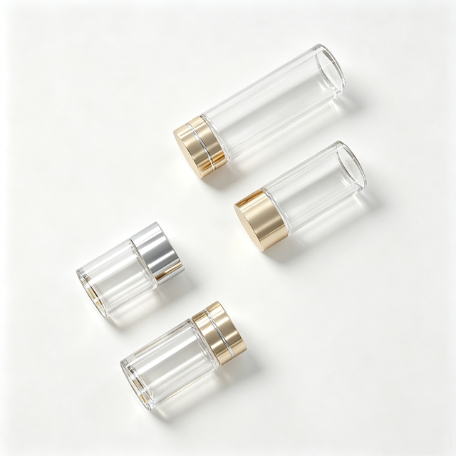 In Stock Travel Size Glass Perfume Bottles 1ml 2ml 3ml 5ml with Gold Lids Screw Cap Refillable Screen Printed Round Modern