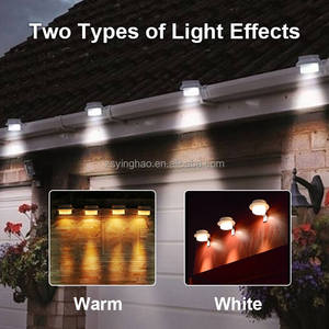 IP65 Waterproof Outdoor Decor Garden Solar Fence Post Lamp Wall Led Solar <strong>Gutter</strong> <strong>Lights</strong> - Product Image 3