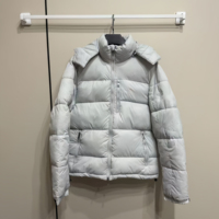 Veste d'hiver surdimensionnée en duvet de canard personnalisée, brodée, avec logo, pour homme, style décontracté
