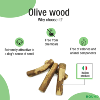 Juguete Masticable de Madera de Olivo de Primera Calidad, Sin Residuos y Antimanchas - Tamaño XL, Juguetes para Masticar para Perros en Entrenamiento