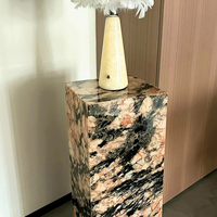 Table d'appoint en marbre Pandora postmoderne, luxe moderne, polie, étanche, pour villas, garantie 1 an, cuisine, salle de bain, graphique