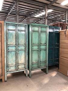 Chinese Antique Hand Painted <strong>Rustic</strong> Wooden Wedding <strong>Wardrobe</strong> - Product Image 6