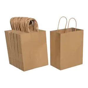 थोक के साथ ब्राउन क्राफ्ट पेपर बैग खरीदारी पेपर बैग संभाल