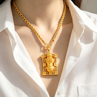 Pendentif en cuivre massif imitation or, collier pendentif dragon Shenjin en or de sable vietnamien, ne se décolore pas, fabriqué en AD