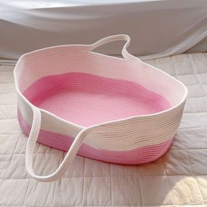 Factory Price Cotton Rope <strong>Moses</strong> Baby Changing <strong>Basket</strong> with Pad, Waterproof Covers, Soft Infant Blanket, Diaper Caddy/Organizer - Product Image 6