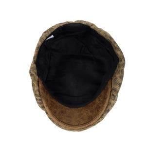 Boina Británica Minimalista con Estampado de Leopardo, Unisex, de 6 Paneles, Estilo Casual Vintage - Product Image 4