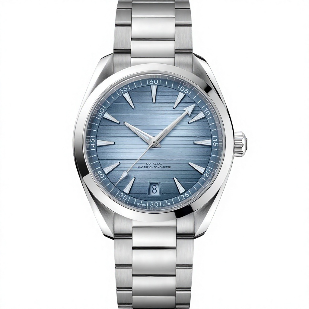 Sky-blue steel strap