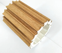 Rejilla de Pared Giratoria de WPC de 26x15 mm, Nuevo Diseño, Panel Sólido de PVC Flexible y Curvo para Diseño de Interiores, para Columnas y Paredes Irregulares