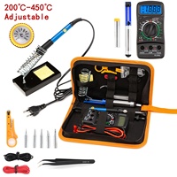Kit d'outils fer à souder électrique à température réglable 60W ensemble de multimètres pour la réparation d'ordinateur de téléphone portable à usage domestique