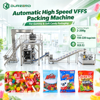 Machine d'emballage verticale automatique VFFS haute vitesse pour bonbons et confiseries molles (2-200g), 150-220 sachets/min, qualité alimentaire