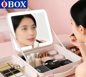 กระเป๋าเครื่องสำอาง OBOX กระเป๋าเดินทางขนาดกะทัดรัด สำหรับจัดเก็บเครื่องสำอางสำหรับช่างแต่งหน้าเจ้าสาว งานกลางแจ้ง - Product Image 1