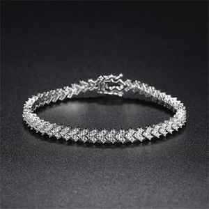 Bracelet Hip Hop en Diamants de Haute Qualité, Argent 925, Maillons Cubains Sertis de Diamants, Fait Main, Produit en Gros - Product Image 1