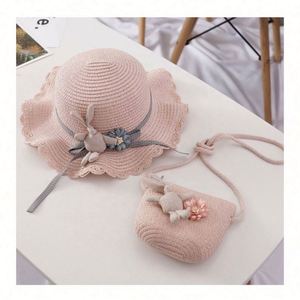 Sombreros de Verano para Niños, Sombrero de Paja para Bebé Barato, Sombreros Lindos para Bebé con Bolsa, Elegantes para Venta al por Mayor - Product Image 1