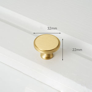 Perlengkapan Furnitur Minimalis Italia dari Kuningan Padat, Lapisan Emas Brushed, Lubang Tunggal Panjang, untuk Lemari Pakaian, Sepatu, dan Kabinet Dapur - Product Image 5