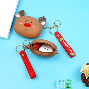 Porte-monnaie et porte-clés en silicone en forme de cerf de Noël, nouveau design créatif, motif faon mignon, vente en gros - Product Image 3