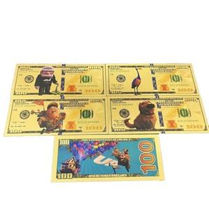 ธนบัตรลายอนิเมะอเมริกันขายดี: ธนบัตรวงกลมลายทองคำเปลวสองด้าน ของที่ระลึก - Product Image 1