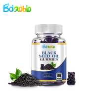 Complément Alimentaire Huile de Nigelle Naturelle Marque Blanche OEM avec Vitamines, Gommes d'Huile de Nigelle Faible en Sucre pour Usage Quotidien
