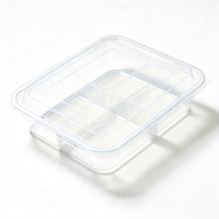 Conteneur d'emballage en blister transparent de qualité alimentaire à compartiments multiples, taille personnalisée, avec couvercle, pour le stockage de produits de boulangerie et de collations