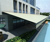 Grand Restaurant café boutique toldo aluminium utilisé pare-soleil extérieur rétractable toldos para patios