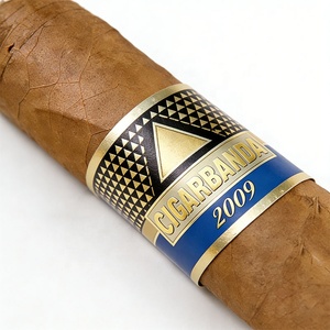 Benutzerdefiniertes Logo Goldfolie Geprägte Kunstpapier Zigarrenbanderolen Etikettendruck <span class=keywords><strong>Zigarren</strong></span>-Aufkleber Etiketten <span class=keywords><strong>Vanille</strong></span>-Zigarrenbanderolen Etikett - Product Image 1
