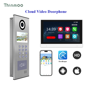 Thinmoo 4.3 inch màn hình cáp Ethernet/4 gam RFID IC mật khẩu thẻ mã QR kiểm soát truy cập <span class=keywords><strong>Video</strong></span> intercom thông minh <span class=keywords><strong>Video</strong></span> Doorphone v533 - Product Image 2