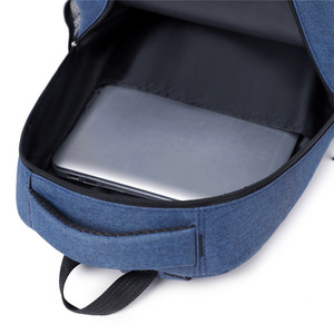 Student <b>Backpack</b> 15 Inches Computer Interlayer Business Travel Unisex Solid Color Gray <b>Black</b> Blue Green - Product Image 2