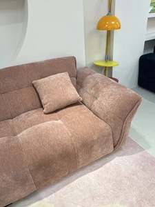 Modern Fabric Sectional <b>Sofa</b> With Tufted Back And Curved Arms For Living Room - Product Image 3
