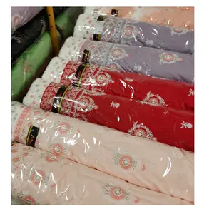 Bedsheet fabric stock lot rayon print fabric stock clearance sale