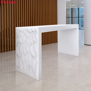 Bancone Moderno per Negozio di Telefonia iPhone, Tavolo Espositivo Alto in Superficie Solida - Product Image 4