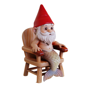 Ornamento in Resina Personalizzato <span class=keywords><strong>a</strong></span> Forma di Gnomo Sirena, Scultura Fantasy con Etichetta Privata, OEM ODM, Statuetta in Poliresina di Gnomo Sirena all'Ingrosso - Product Image 1