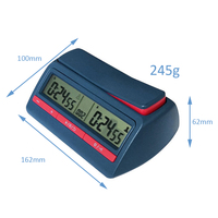 Horloge d'Échecs Numérique Professionnelle pour Jeux de Société avec Fonction d'Alarme, Horloge d'Échecs Noire