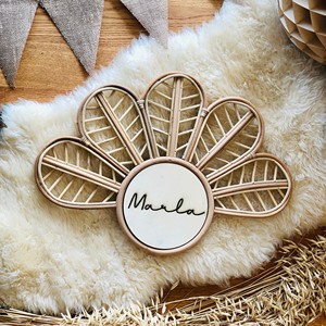 Decorative Rattan <b>Name</b> <b>Sign</b> Board Living Room Children <b>Bedroom</b> Signboard Plates With Custom <b>Names</b> - Product Image 3