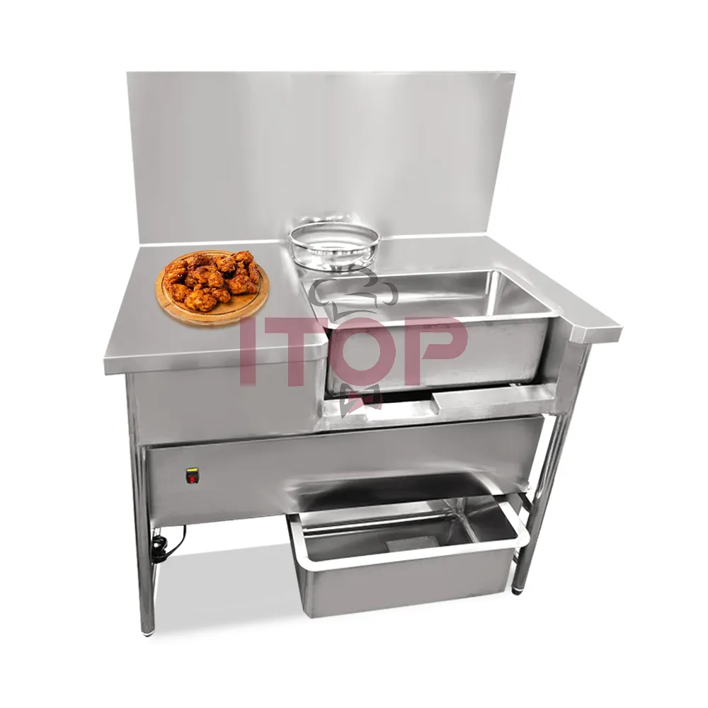 Chicken Breading Machine Electric Breading Table Breader With Brush