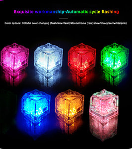 Đa Màu Sắc Không Thấm Nước Cấp Thực Phẩm Chất Liệu Chất Lỏng Cảm Biến Phát Sáng Ánh Sáng up <span class=keywords><strong>Ice</strong></span> <span class=keywords><strong>Cubes</strong></span> Cho Giáng Sinh Năm Mới Bầu Không Khí Đạo Cụ - Product Image 5