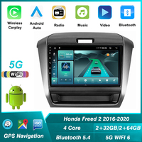 Autoradio multimédia avec lecteur vidéo pour Honda Freed 2 2016 - 2020, navigation GPS, Car-play, BT5.4, WiFi 6 intégré 5G+2.4G, unité principale