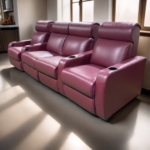 Conjunto moderno de sofá de <span class=keywords><strong>cine</strong></span> <span class=keywords><strong>con</strong></span> elevador eléctrico Cama cómoda para ver películas Marco de madera y metal Directo de fábrica - Product Image 5