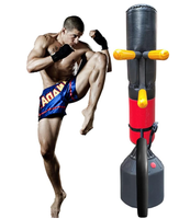 Sac de frappe Wing Chun 2026 Quick Pile Easy en cuir PU, avec support en bois et attache en cuir pour homme, accessoire d'extérieur pour entraînement au printemps
