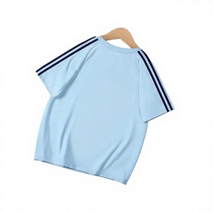 Kids Boys Cartoon Knitted Cotton Ringer T-Shirt Short Sleeve Printed Summer Casual Wear 80-130cm Customizable - Product Image 2