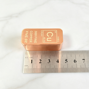 999 Fine Copper Bullion <b>Bar</b> 5oz High Purity Polished Solid Copper Ingot Square for Collection & Gift - Product Image 6