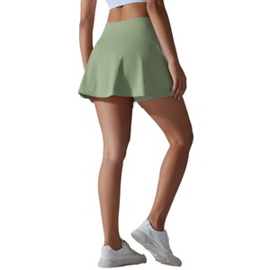 Shorts et jupe de sport pour femme, taille haute, été, <span class=keywords><strong>Allo</strong></span> All1o Lulul1em0on, nylon respirant, fitness, gym, poches, coupe trapèze, nouveauté - Product Image 3