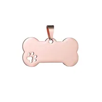 Plaque vierge en acier inoxydable pour gravure par sublimation, pour identification d'animaux de compagnie (chiens), avec nom, ID et code QR, modèle 'Bring Them Home'