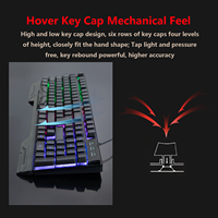Clavier de jeu à membrane filaire USB 104 touches, rétroéclairage RGB, Plug and Play, prix usine