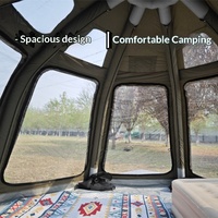 Tente gonflable sphérique de 16 m², abri solaire instantané en coton TC